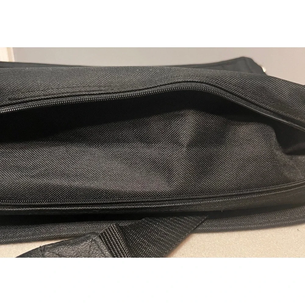 American Tourister Black Nylon Messenger Bag Laptop Briefcase Organizer Travel